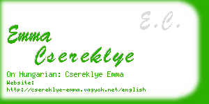 emma csereklye business card